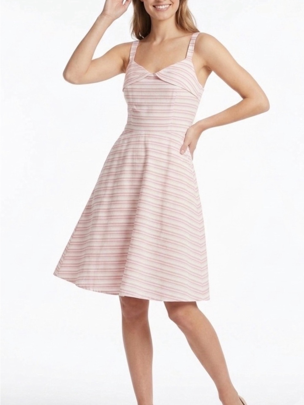 June & Ivy Pink Striped Sundress with Spaghetti Straps size large juniors